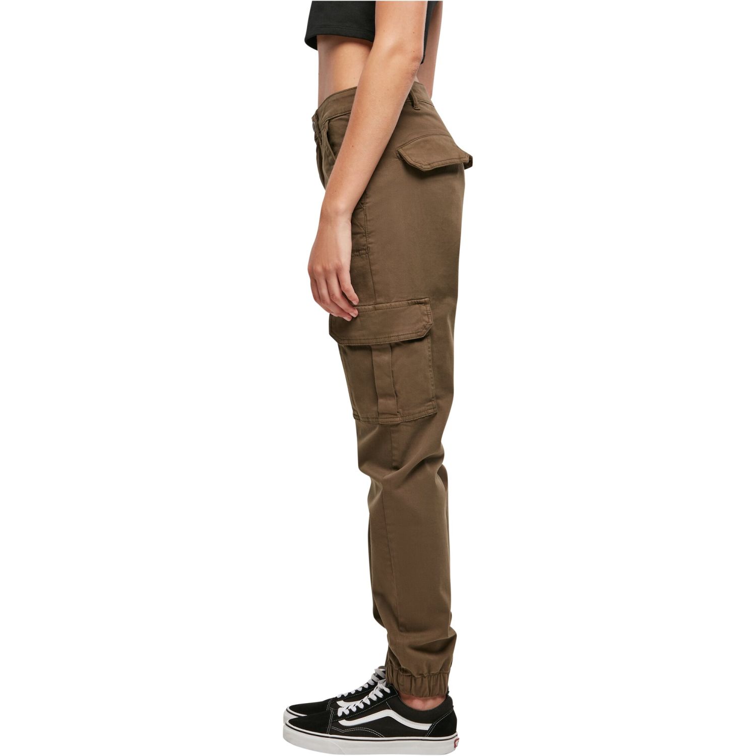 Urban Classics Ladies - Cotton Twill Utility Pantalon olive