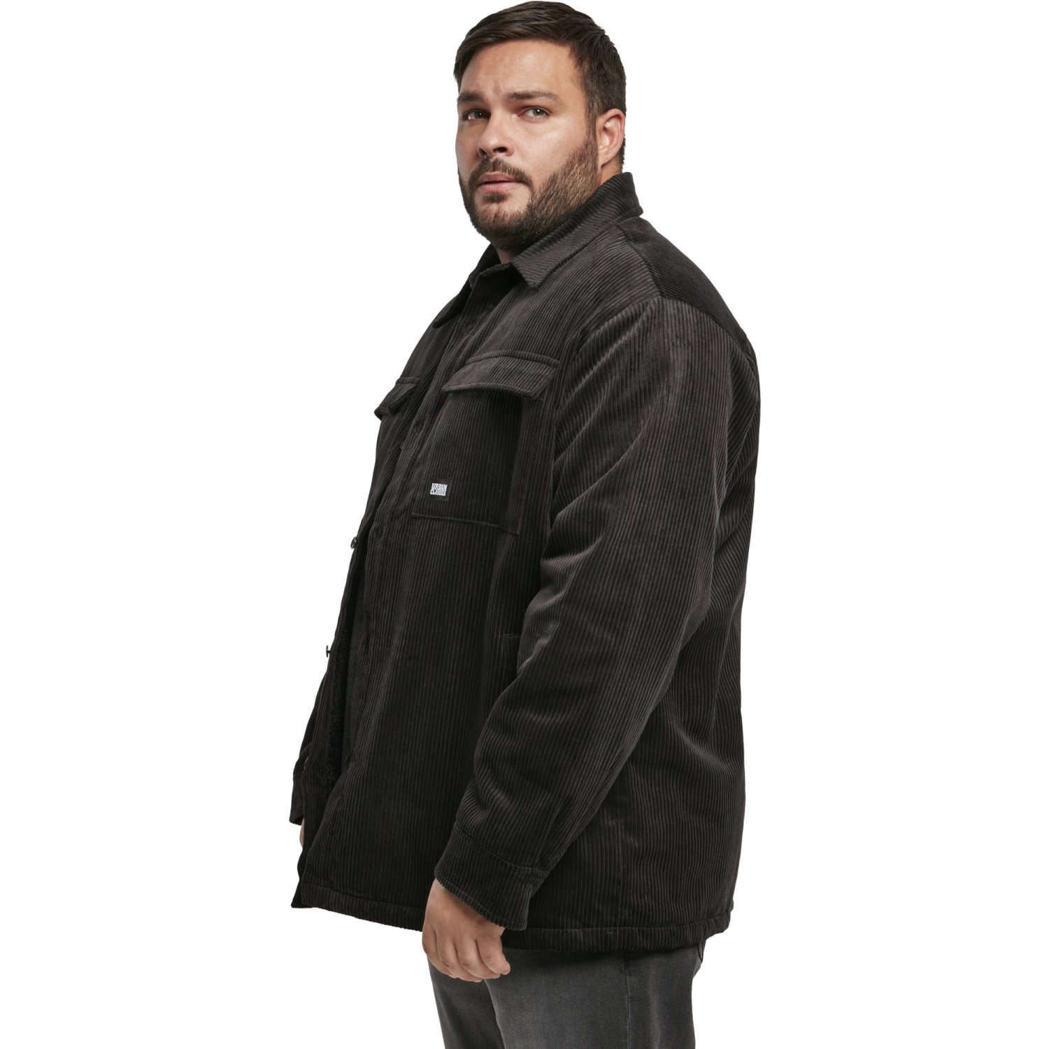 Urban Classics - Veste en velours côtelé noir