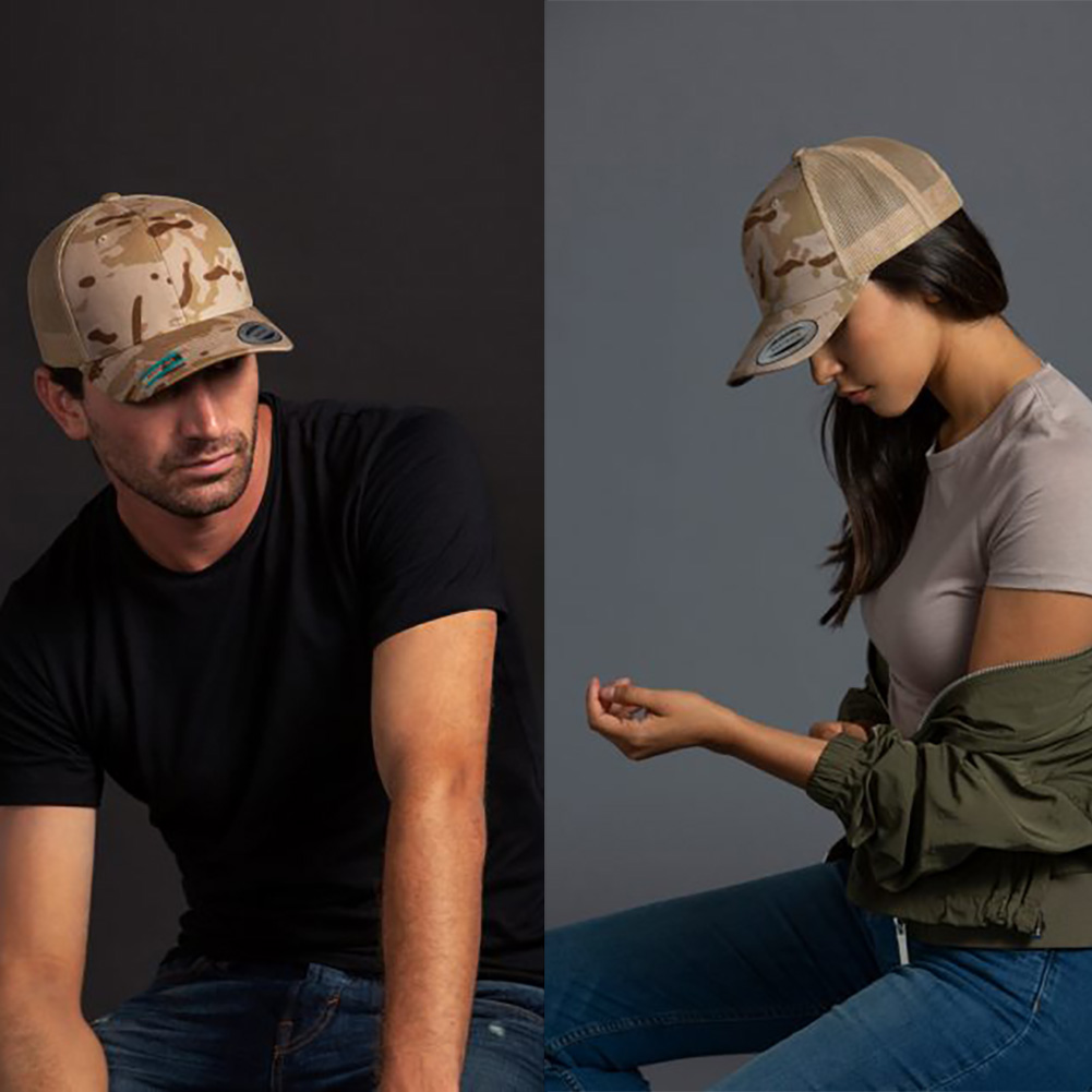 Flexfit RETRO Trucker Snapback Cap - Multicam camo