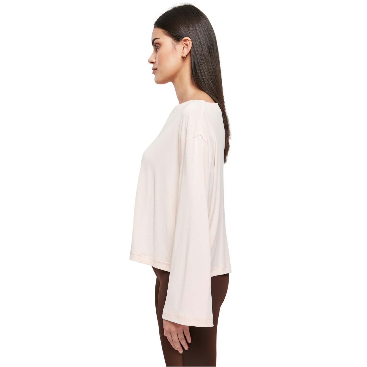 Urban Classics Ladies - Short Modal Bateau Longsleeve
