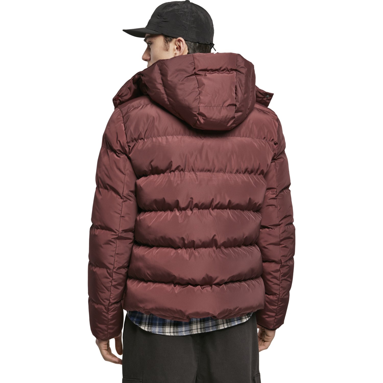 Urban Classics - HOODED PUFFER Winter Jacket cherry