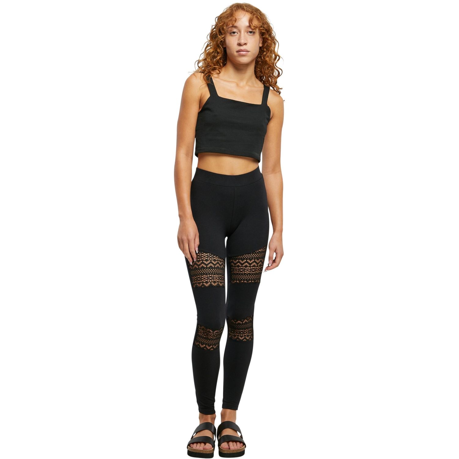 Urban Classics Ladies - Crochet Laces Strech Leggings