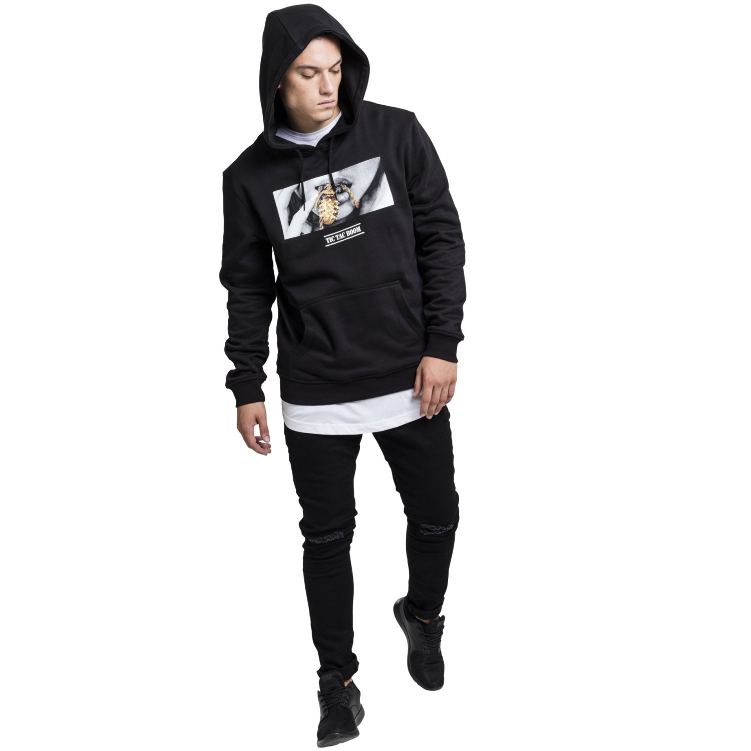 Mister Tee Hoody - BLING BOOM schwarz