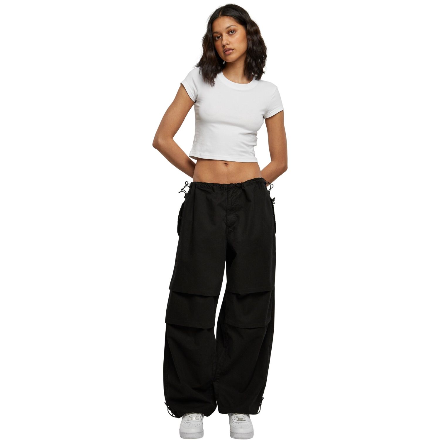 Urban Classics Ladies - Parachute Oversized Pantalon noir