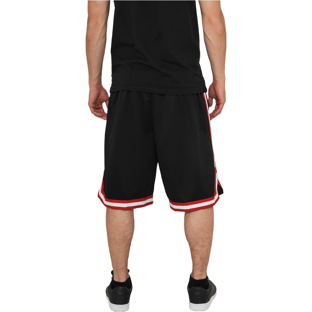 Urban Classics - MESH Shorts noir / rouge - 3XL