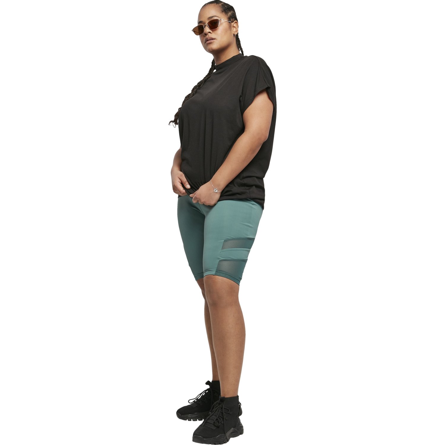 Urban Classics Ladies - CYCLE Tech Mesh Shorts leaf