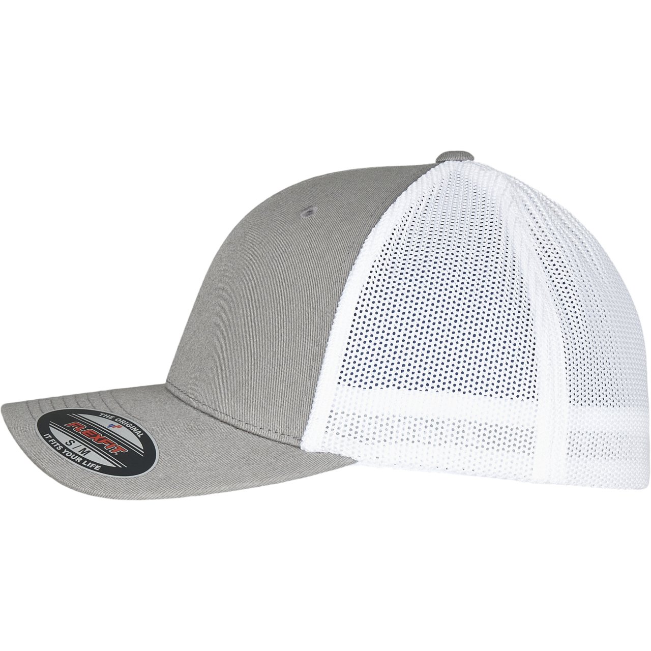 Flexfit Recycled Mesh Trucker Stretch Cap - grey