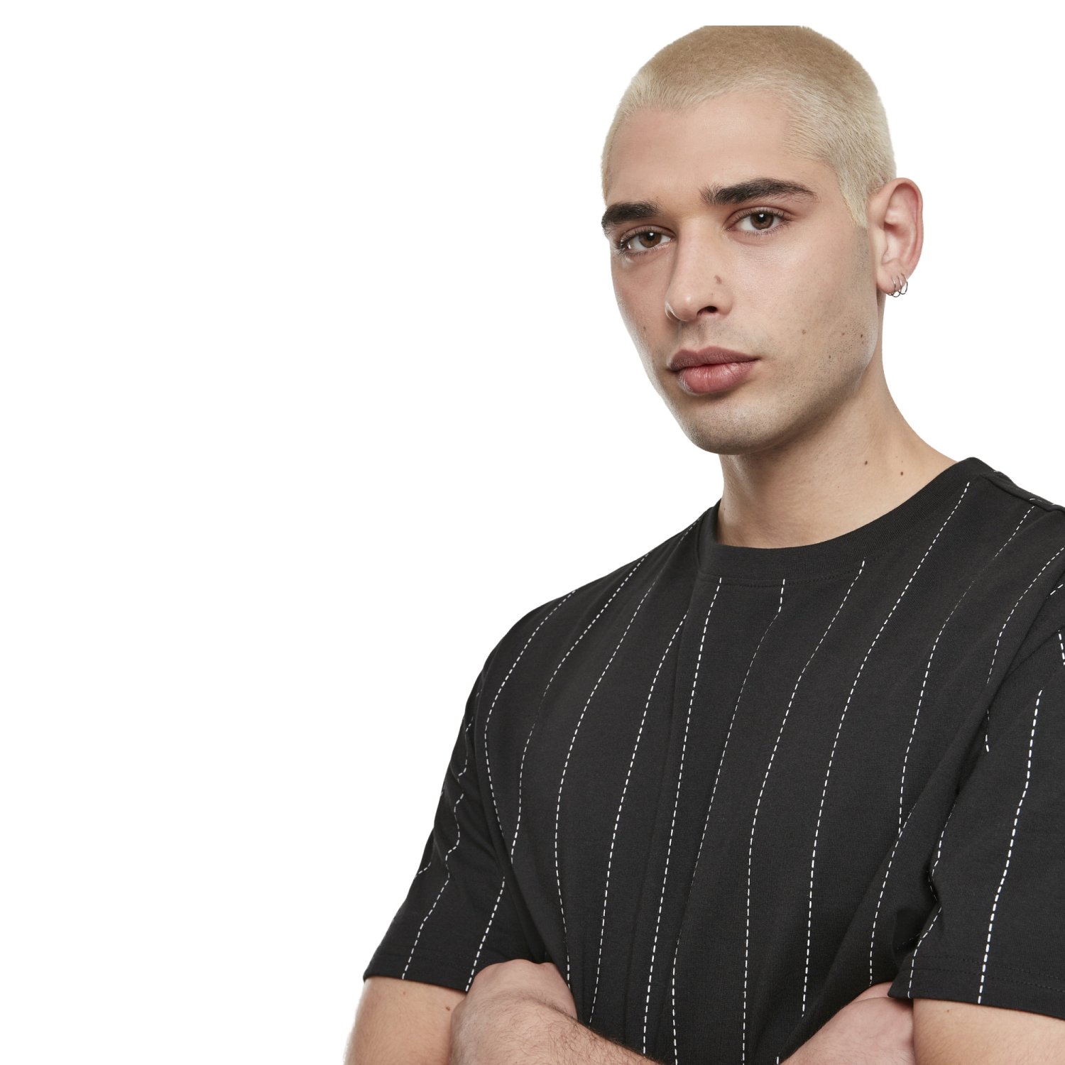 Urban Classics - Oversized Pinstripe Shirt schwarz
