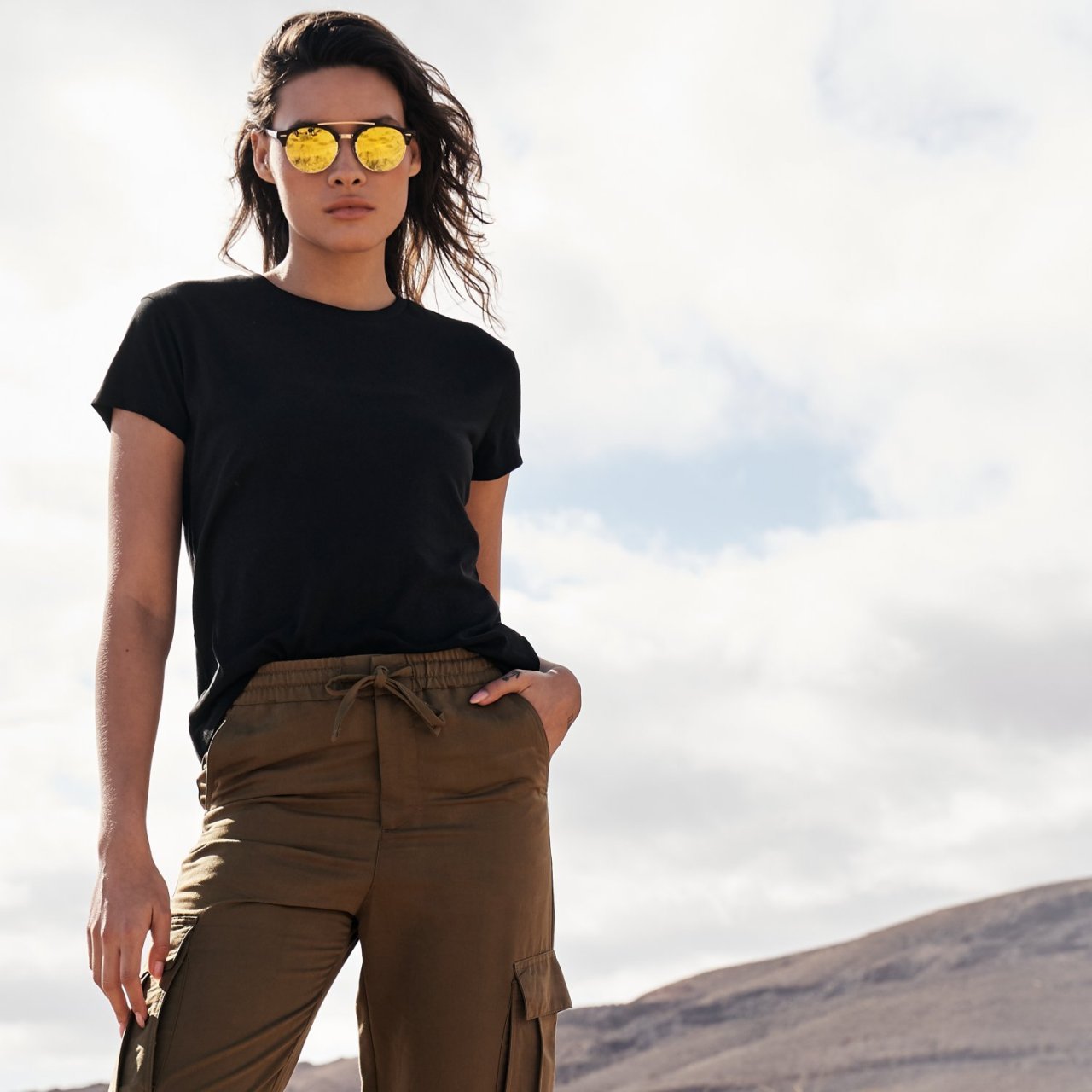 Urban Classics Ladies - Basic Box Top noir