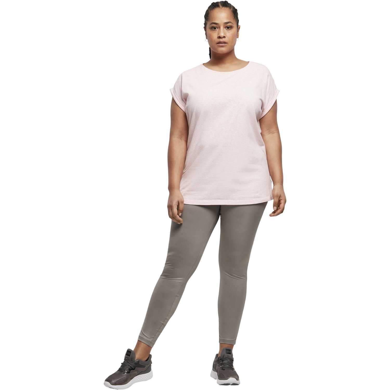 Urban Classics Ladies - MELANGE Extended Shoulder Top
