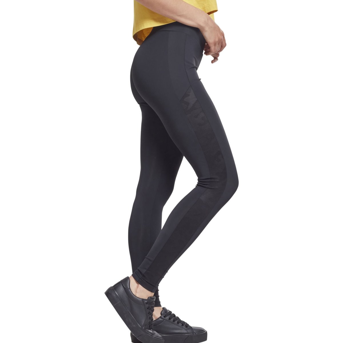 Urban Classics Ladies - Jacquard Camo Striped Leggings black