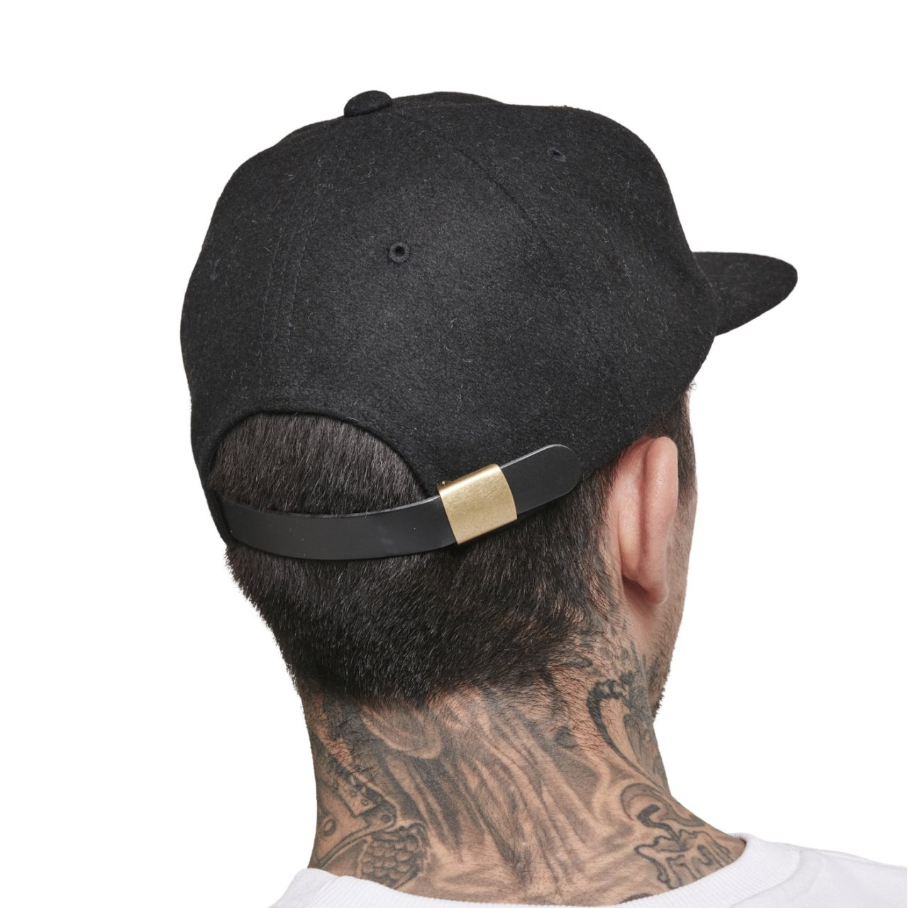 Flexfit 5-Panel Unstructured Snapback Cap - MELTON noir