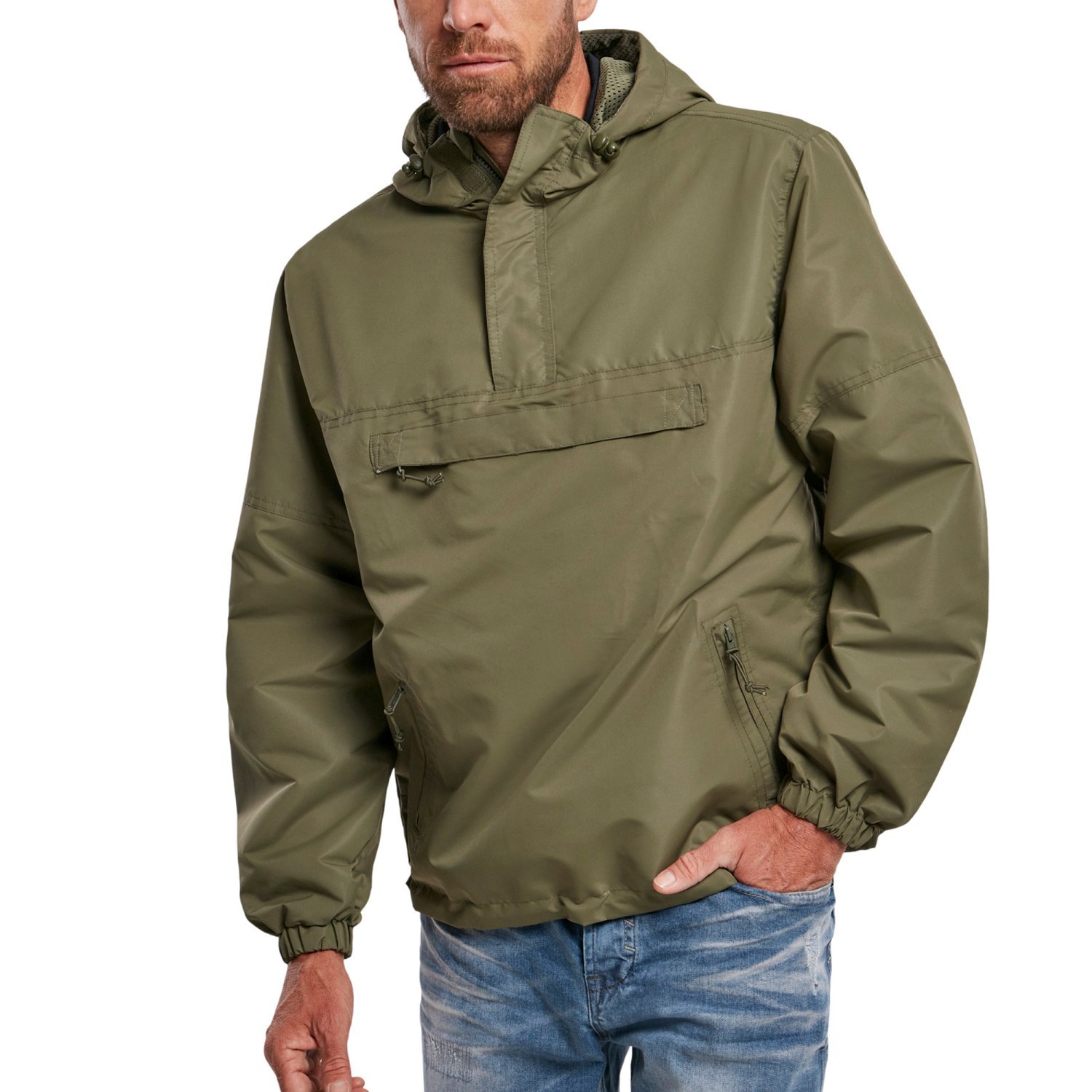 Brandit Pull-Over Summer Windbreaker Jacket olive