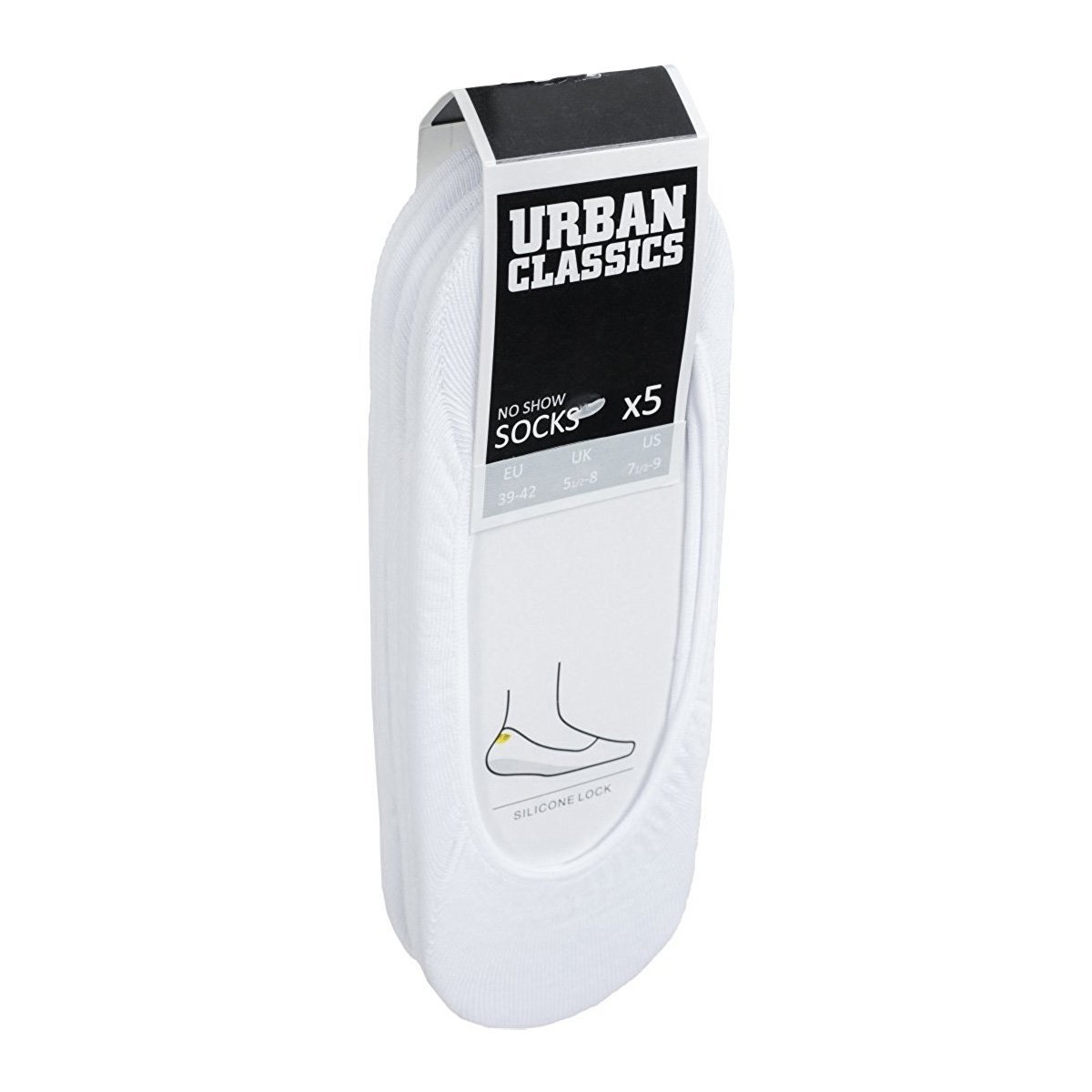 Urban Classics - INVISIBLE socks 3-pack white