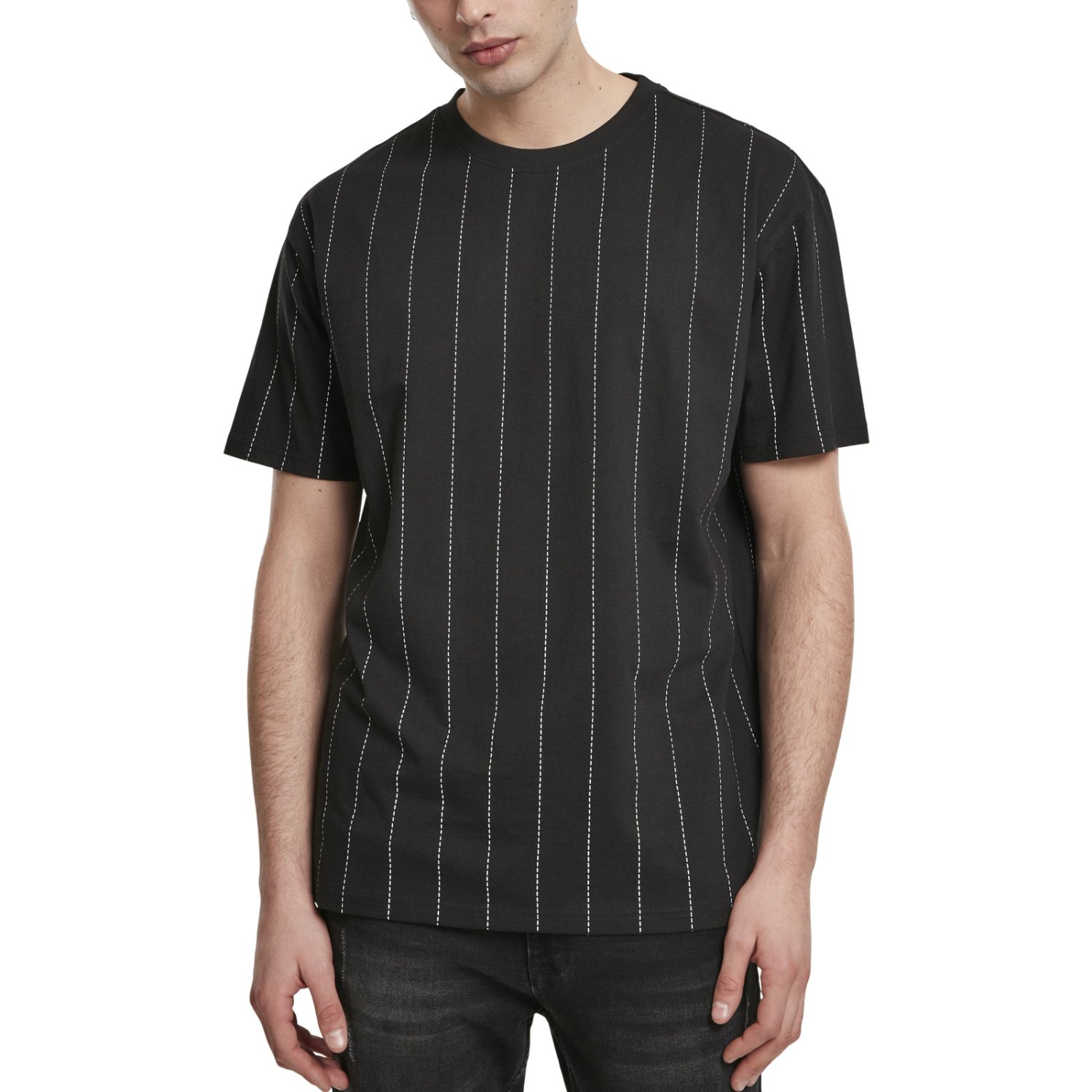 Urban Classics - Oversized Pinstripe Shirt schwarz