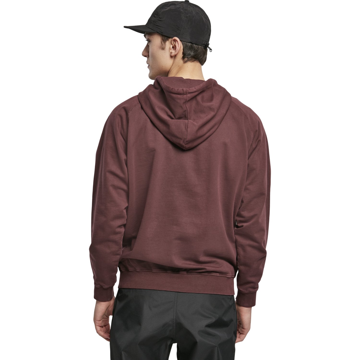 Urban Classics - OVERDYED Raglan Hoody cherry red