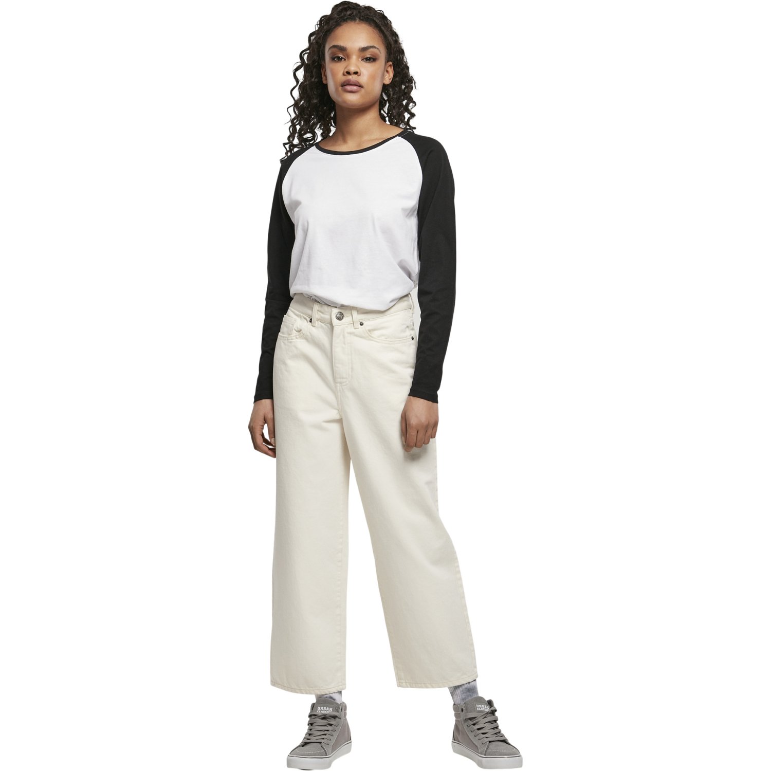 Urban Classics Ladies - RAGLAN Longsleeve charcoal