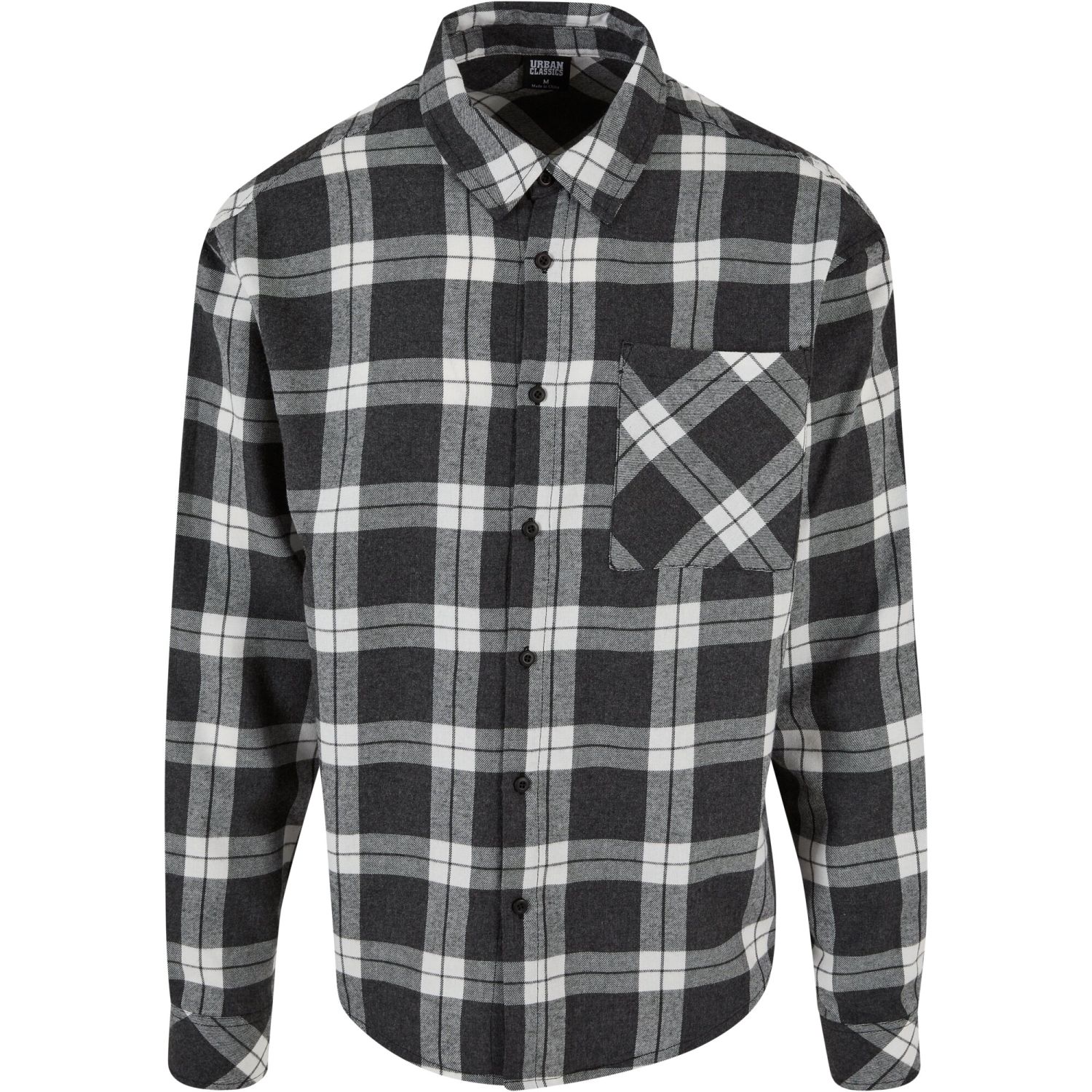 Urban Classics - Boxy Oversized Grey Check Shirt