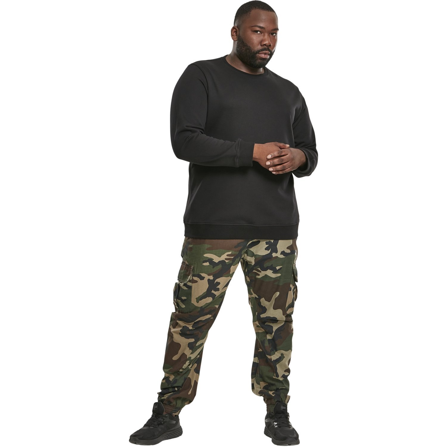 Urban Classics - BASIC TERRY Crewneck Pullover black