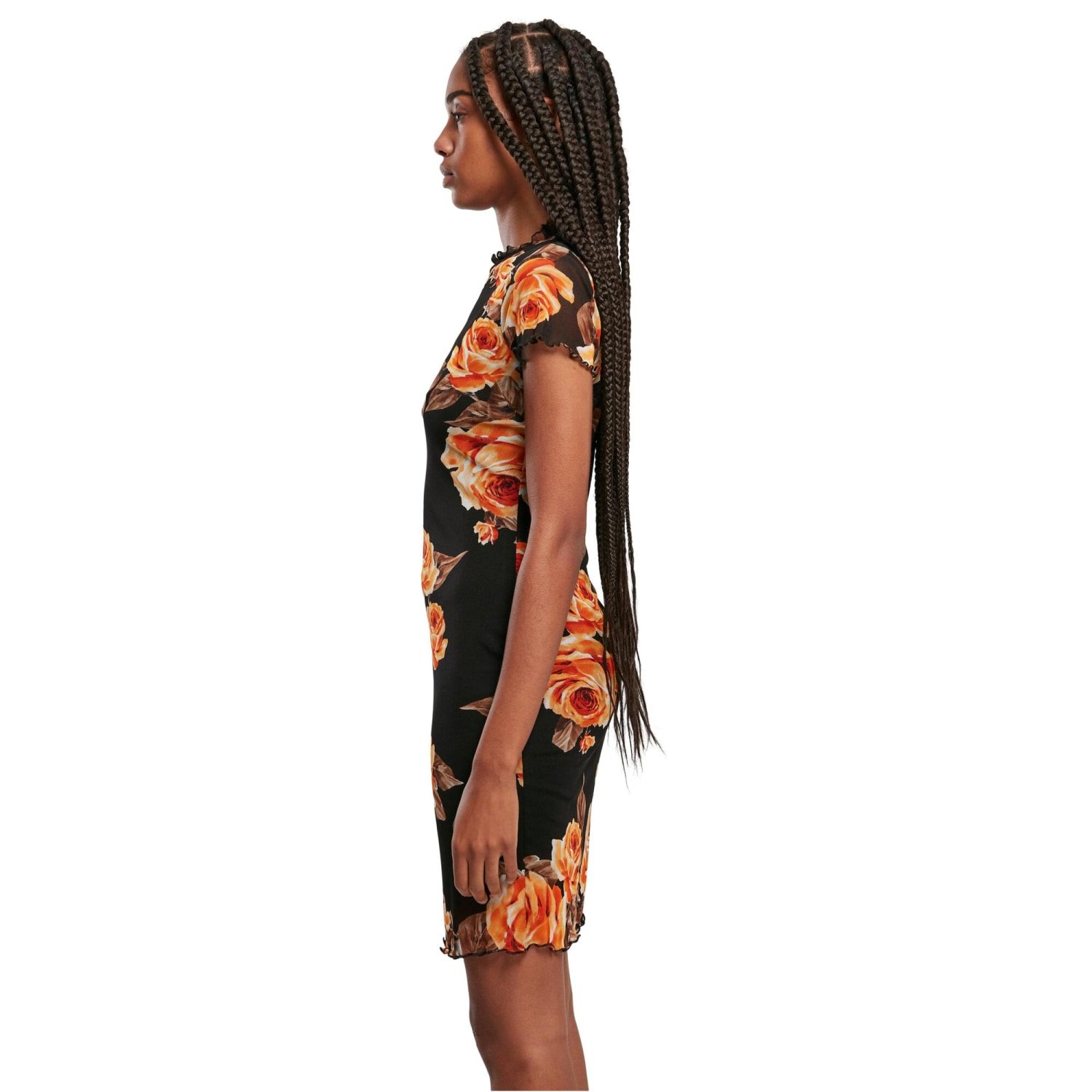 Urban Classics Ladies - Mesh Double Layer Dress mangorose