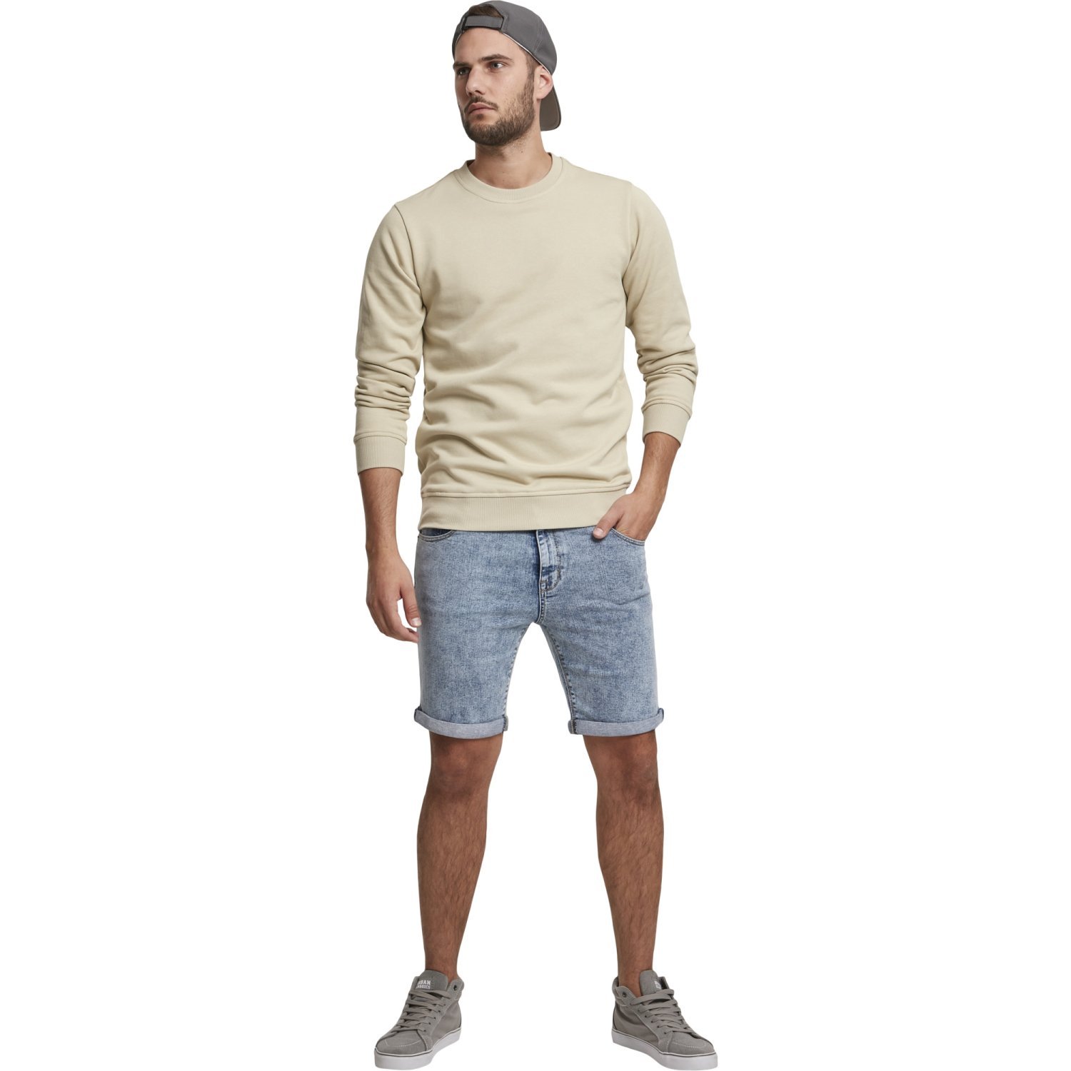Urban Classics - BASIC TERRY Crewneck Pullover beige