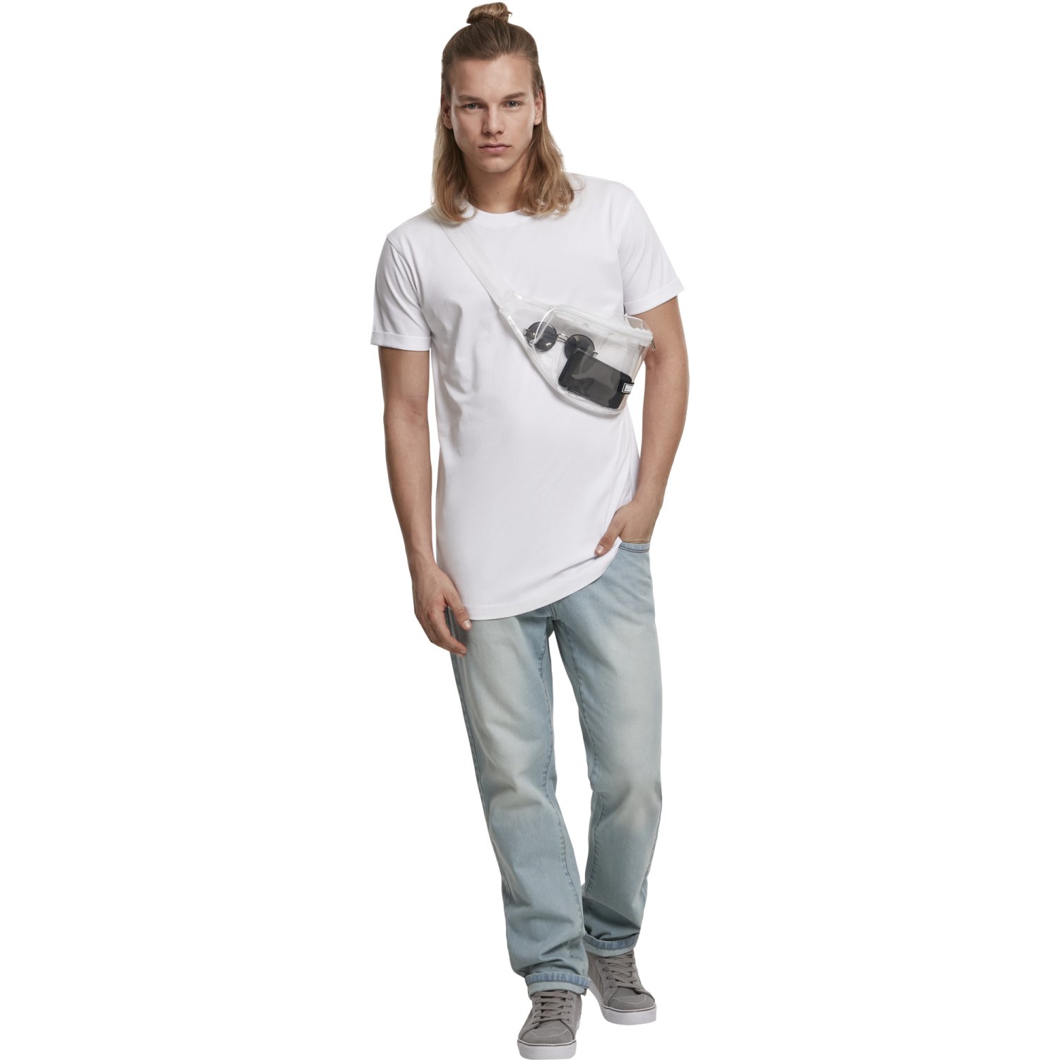 Urban Classics - Short Shaped Turn Up Shirt white