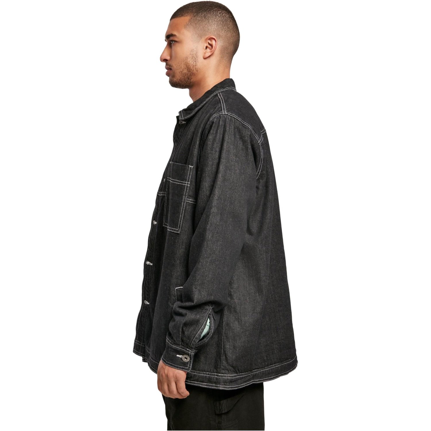 Urban Classics - Oversized Denim Trucker Veste black raw