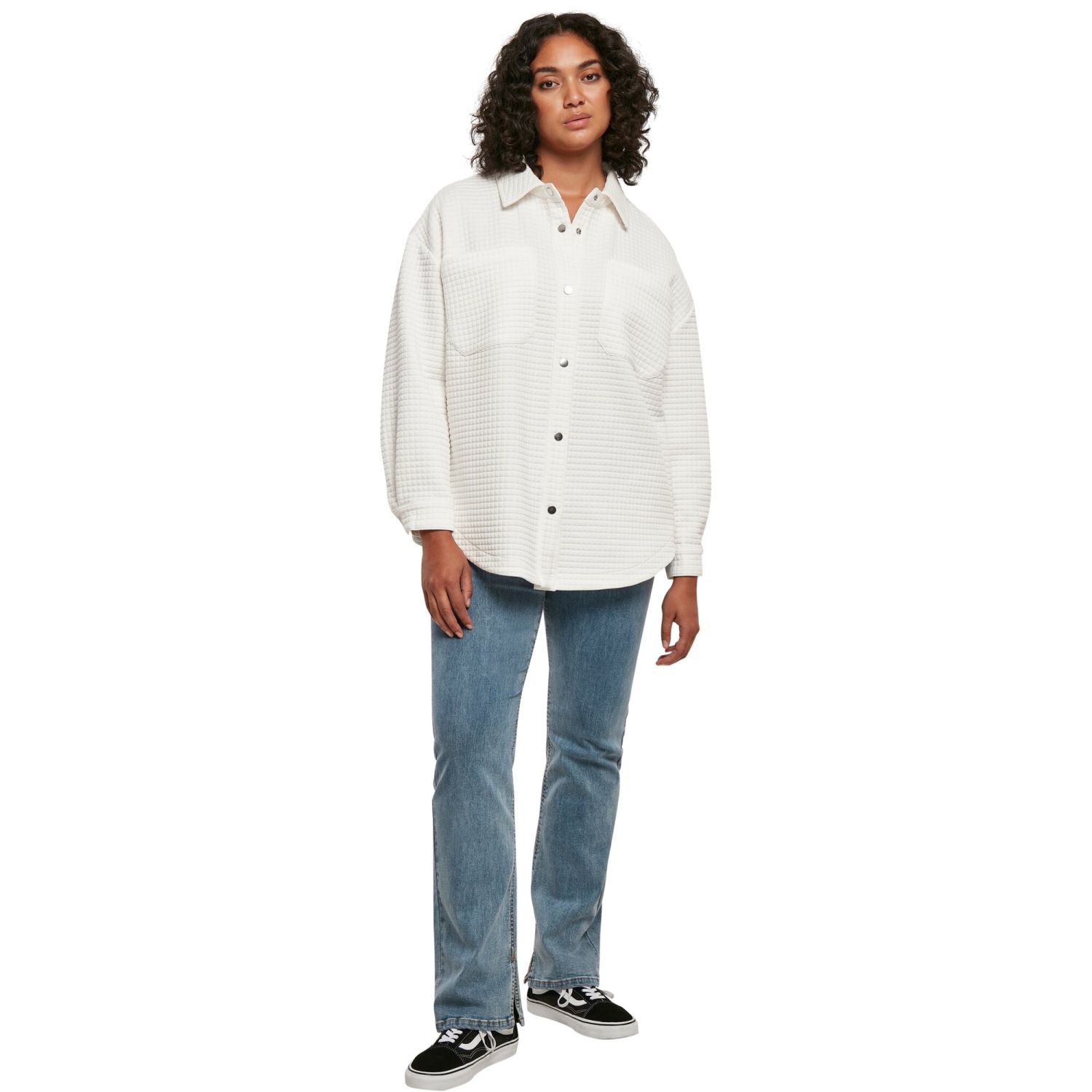 Urban Classics Ladies - High Waist Straight Slit Jeans