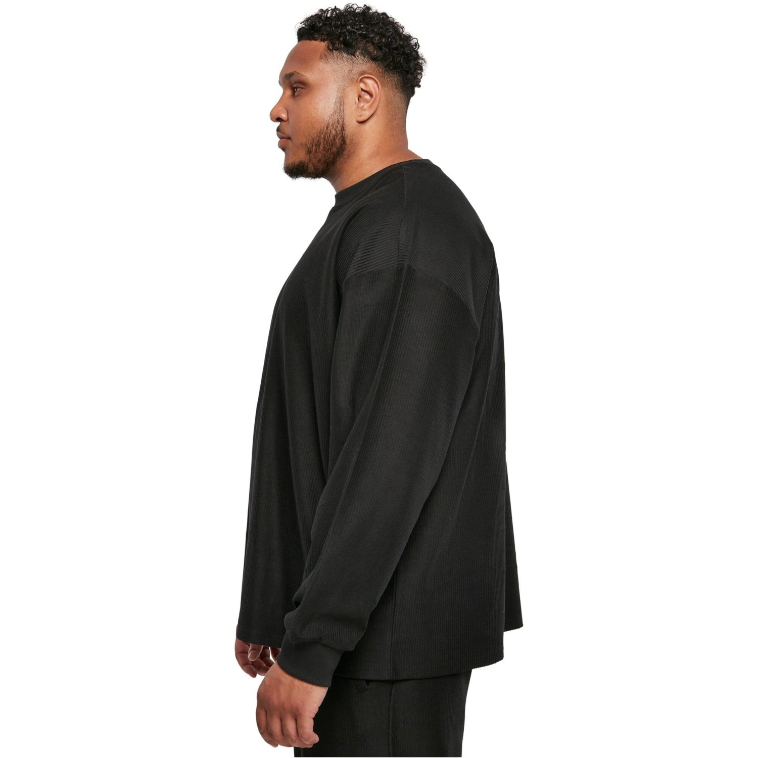 Urban Classics - Rib Terry Boxy Sweatshirt black