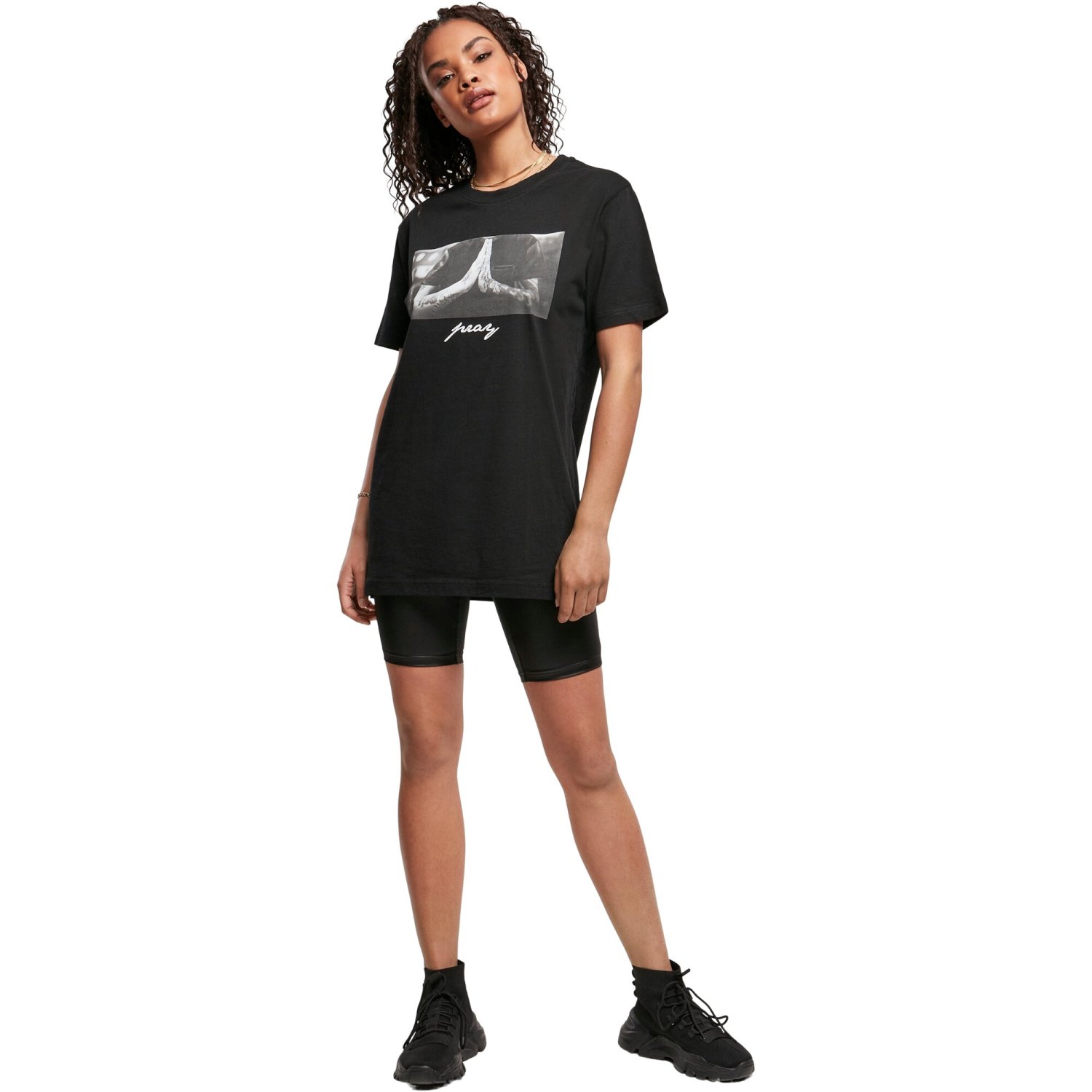 Mister Tee Ladies Shirt - PRAY HANDS