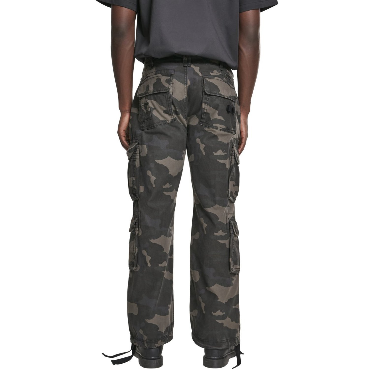 Brandit Pure Vintage Cargo Army Trousers dark camo