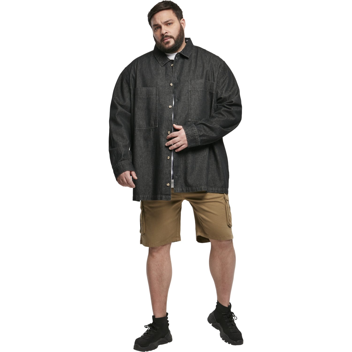 Urban Classics - Oversized Denim Hemd washed