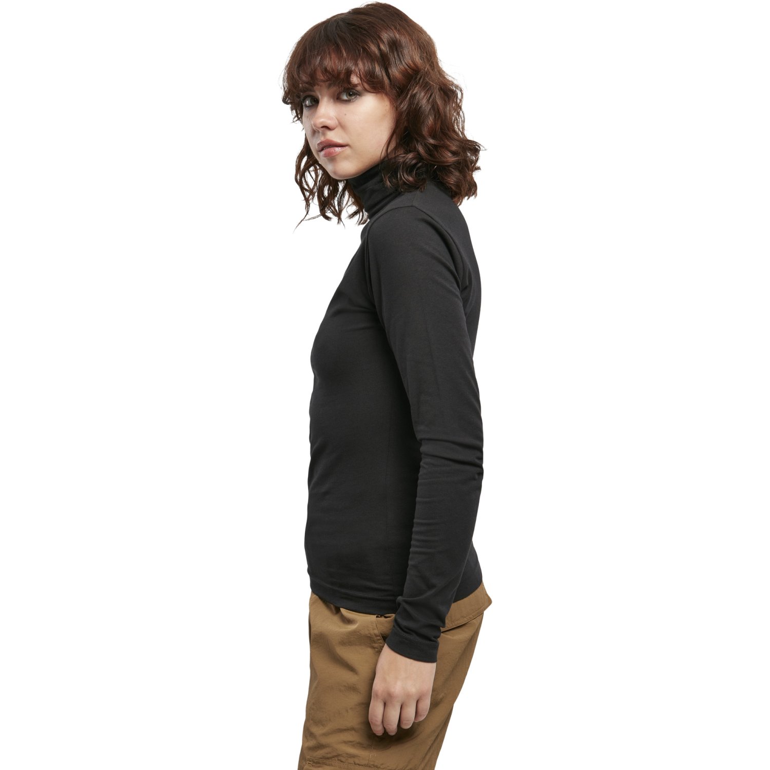 Urban Classics Ladies - Turtleneck Longsleeve noir