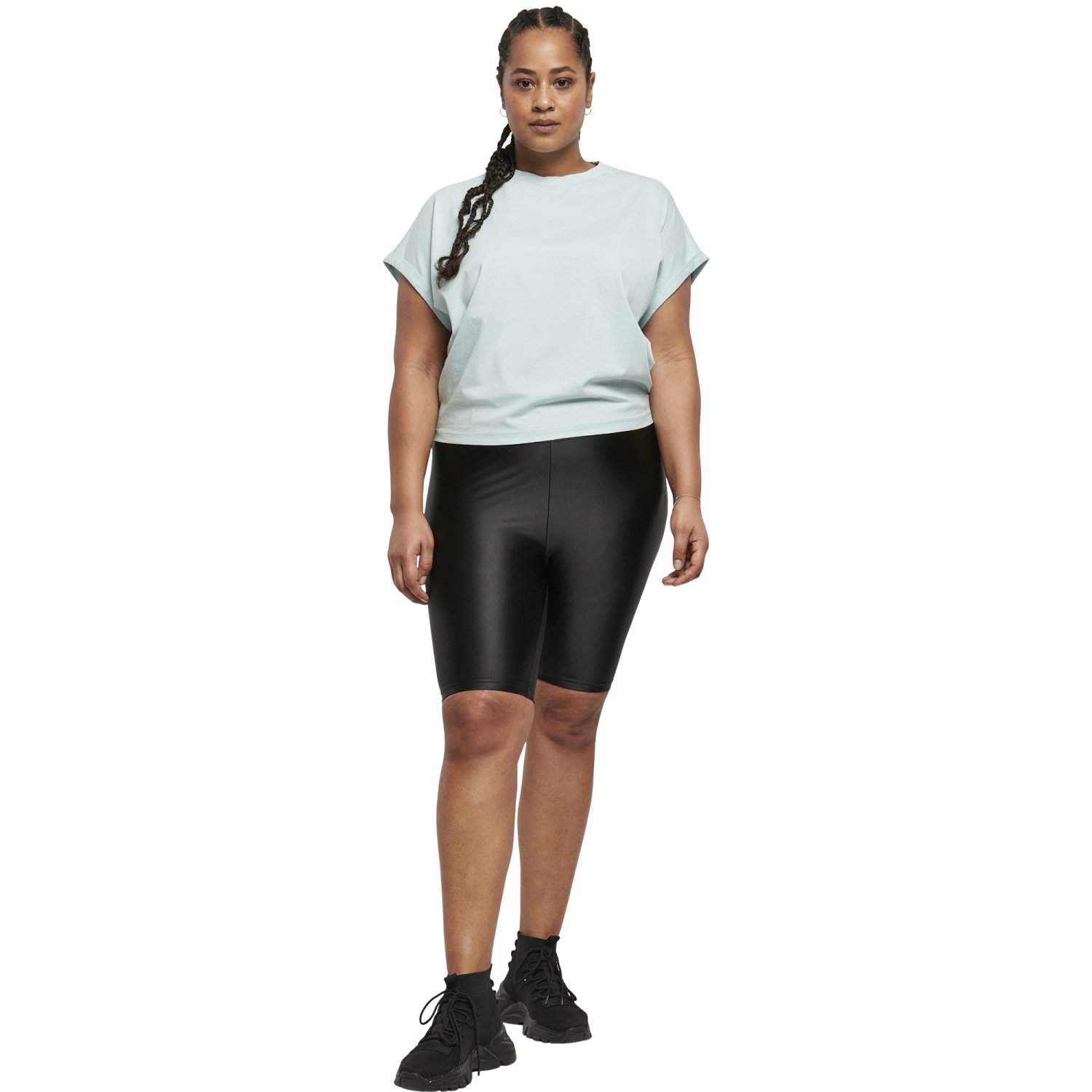 Urban Classics Ladies - Shiny Metallic Cycle Shorts noir