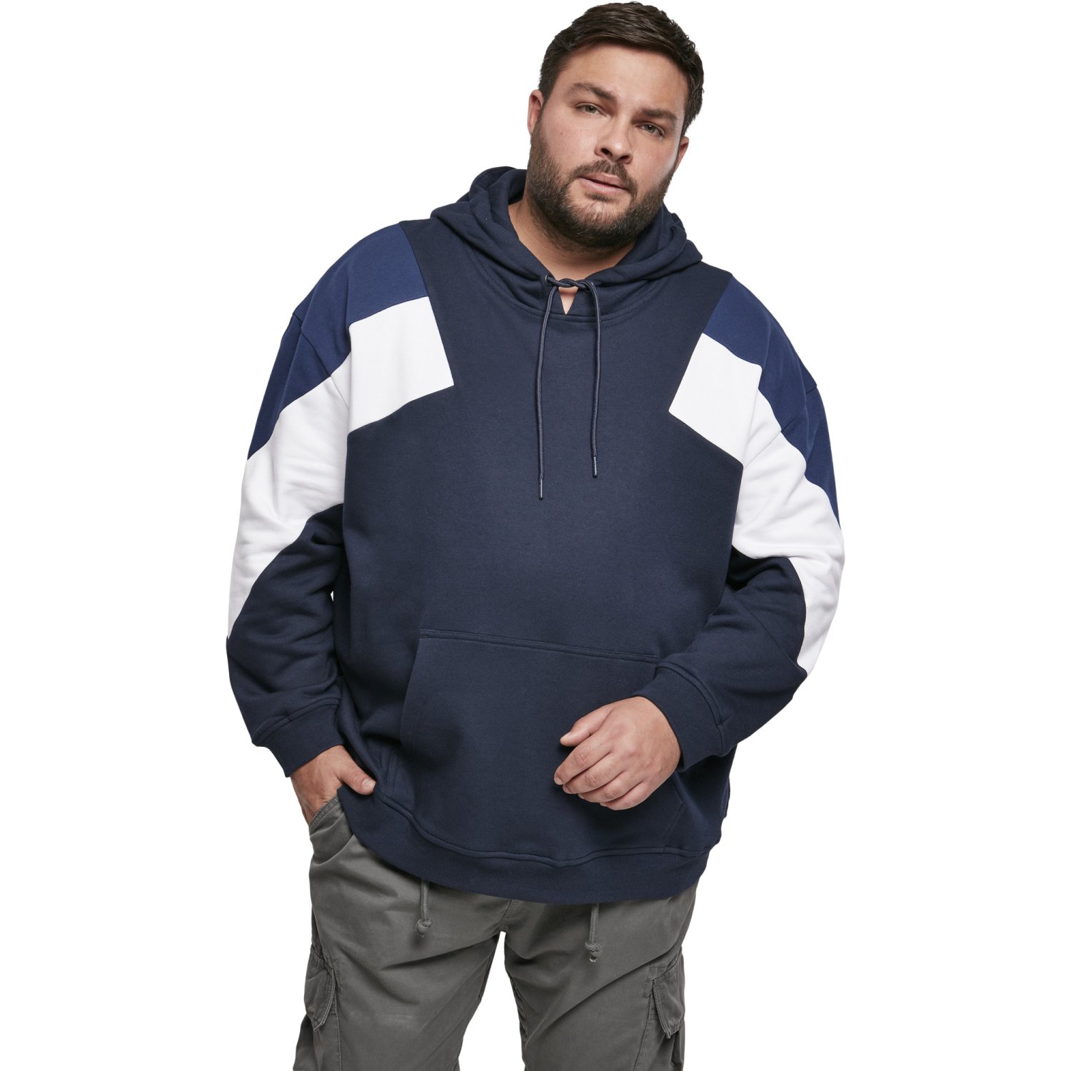 Urban Classics - Oversize 3-Tone Hoody navy