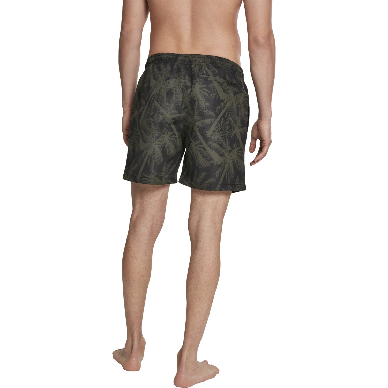 Urban Classics - PATTERN Short de bain palm / olive