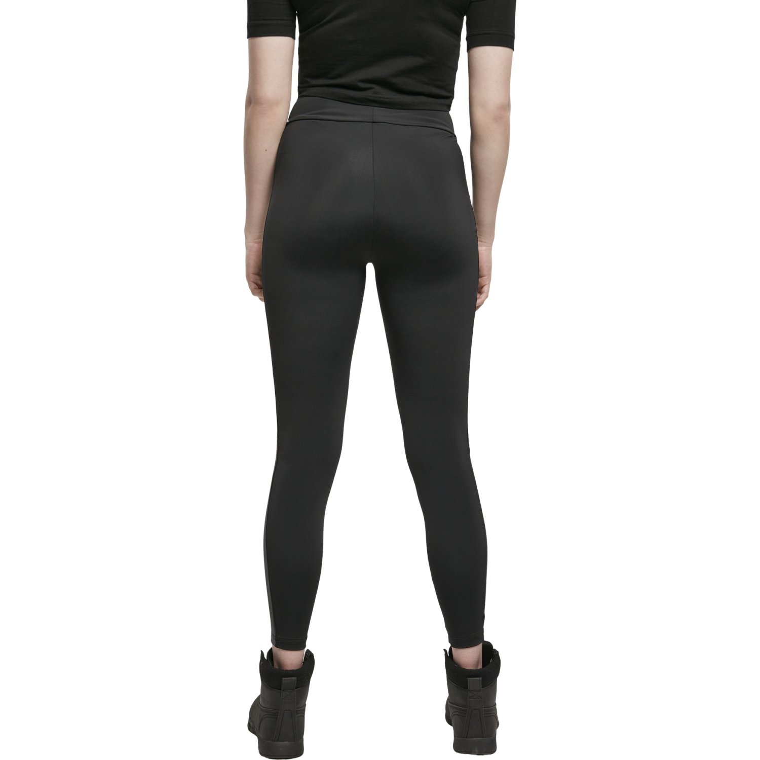 Urban Classics Ladies - Highwaist Shiny Stripe Leggings