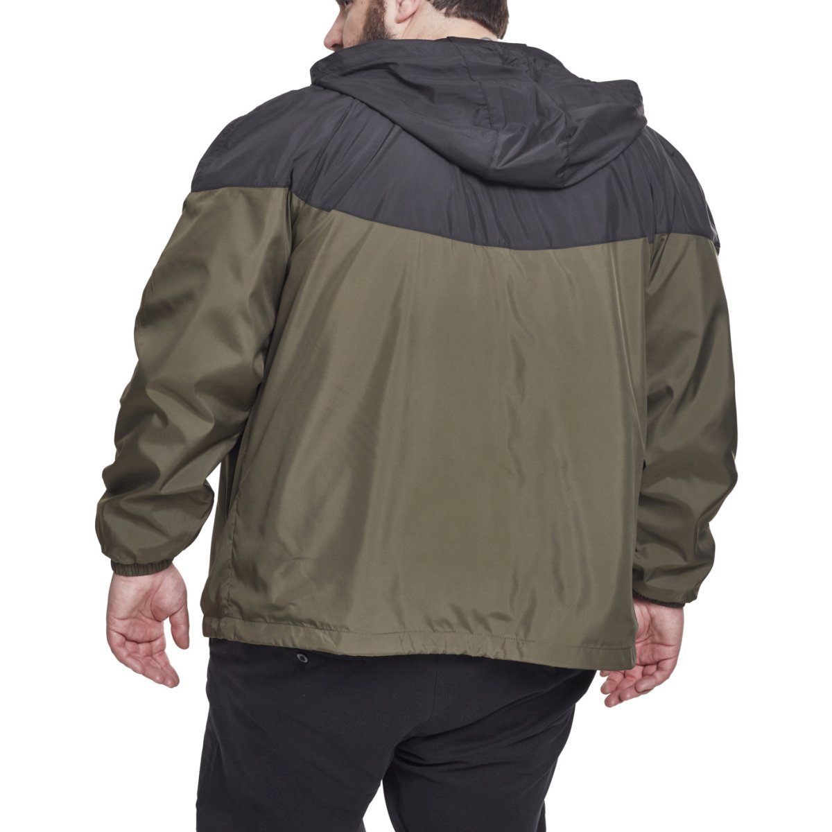Urban Classics - TECH Windrunner Jacket black / olive