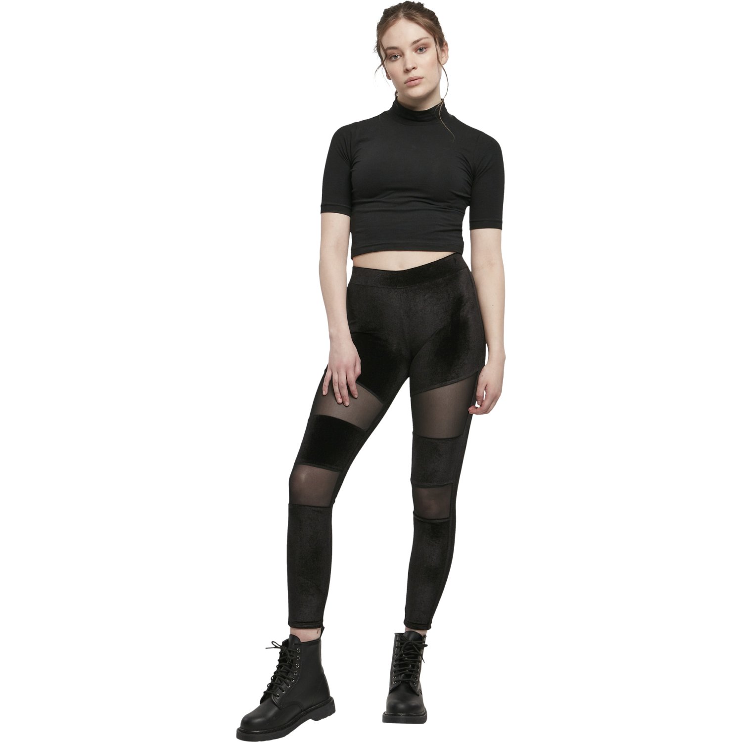 Urban Classics Ladies - Velvet TECH MESH Leggings
