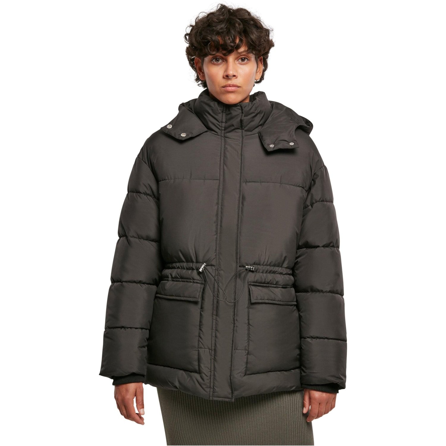 Urban Classics Ladies - Waisted Puffer Winter Jacket