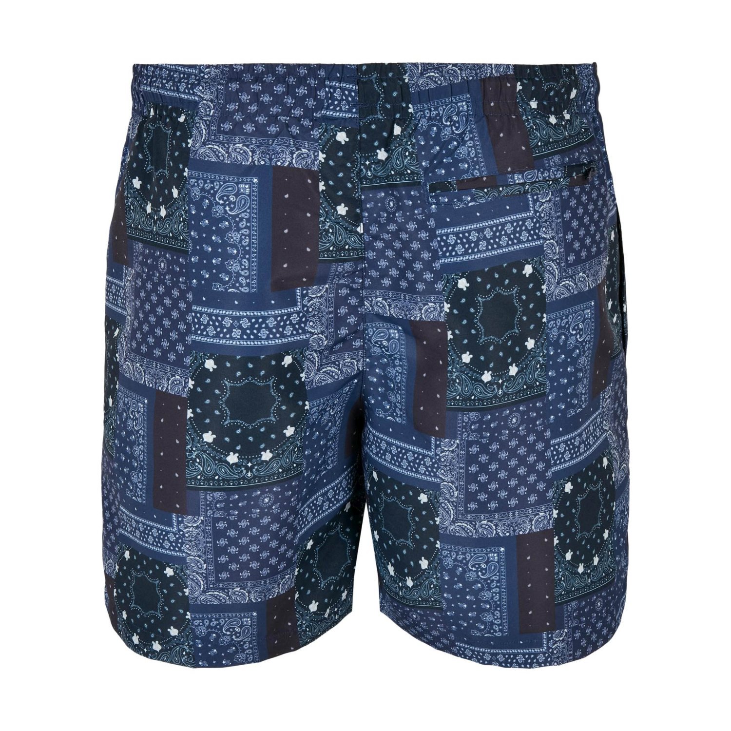 Urban Classics - PATTERN Swim Shorts navy bandana