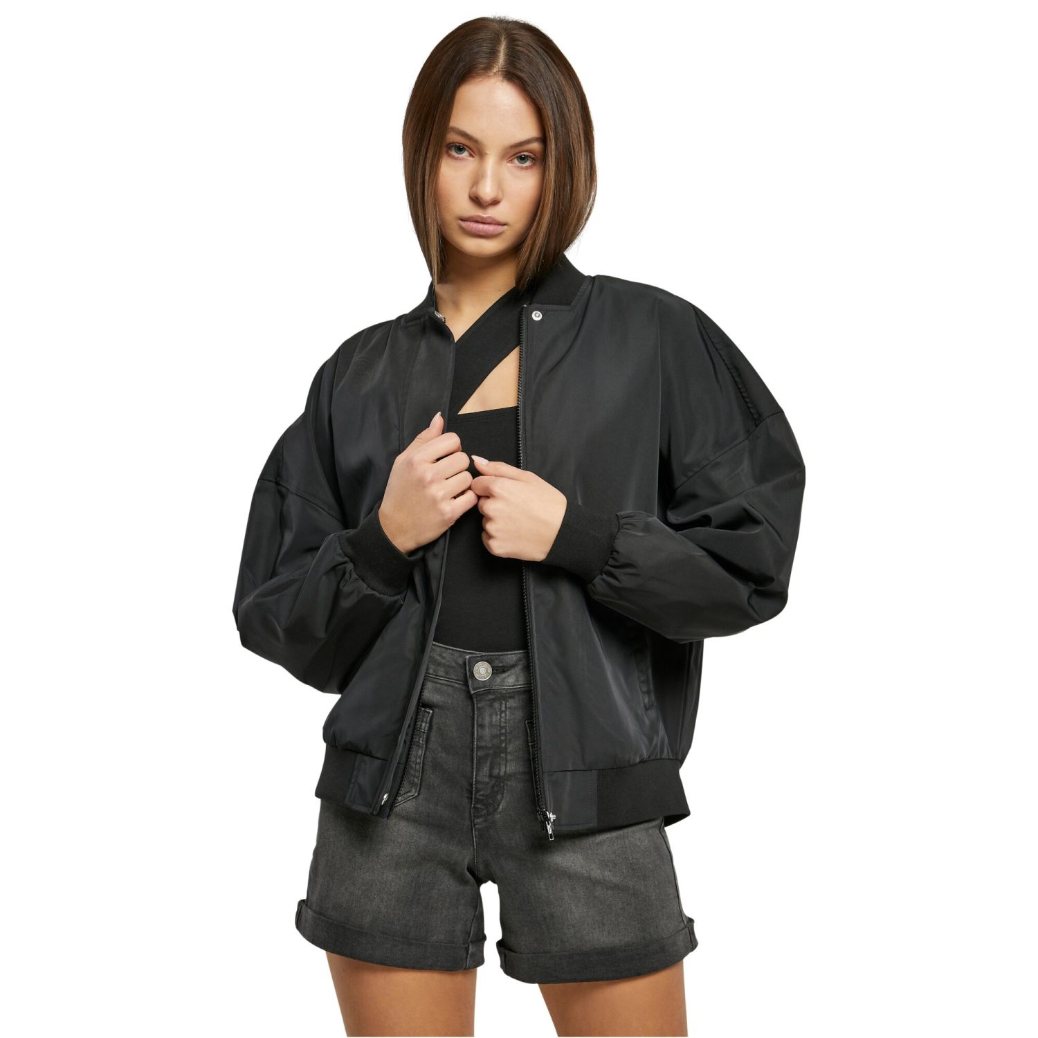 Urban Classics Ladies - Oversized Light Bomber Veste noir