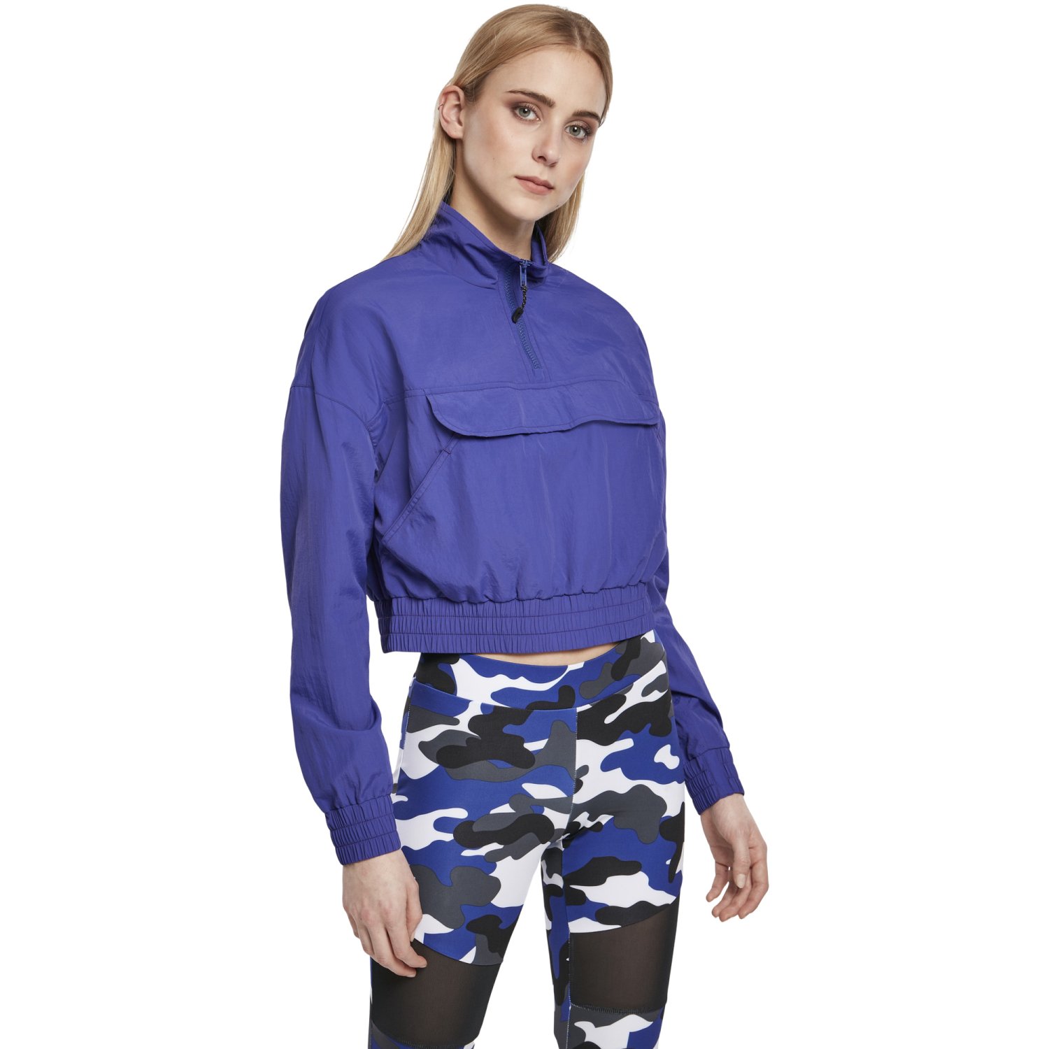 Urban Classics Ladies - Crinkle Pull Over Windbreaker Jacke