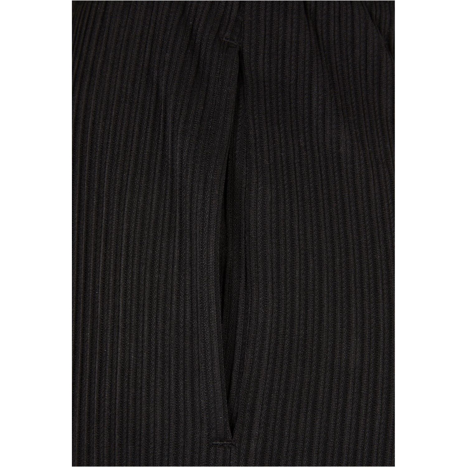 Urban Classics Ladies - Straight Leg Rib Culotte noir