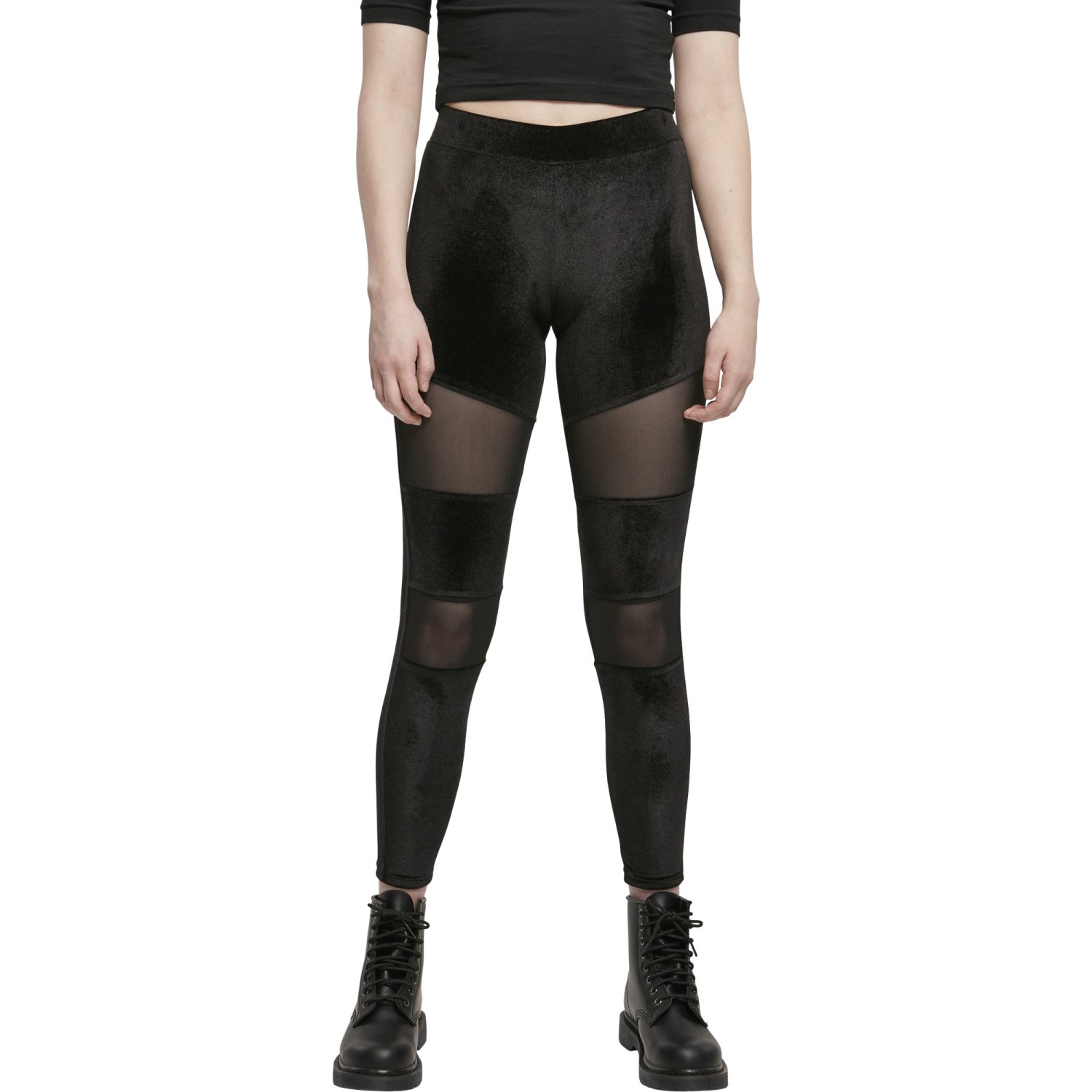 Urban Classics Ladies - Velvet TECH MESH Leggings