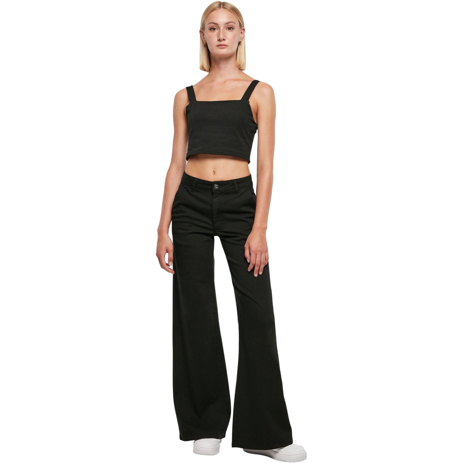 Urban Classics Ladies - High Waist Wide Leg Chino Pantalon