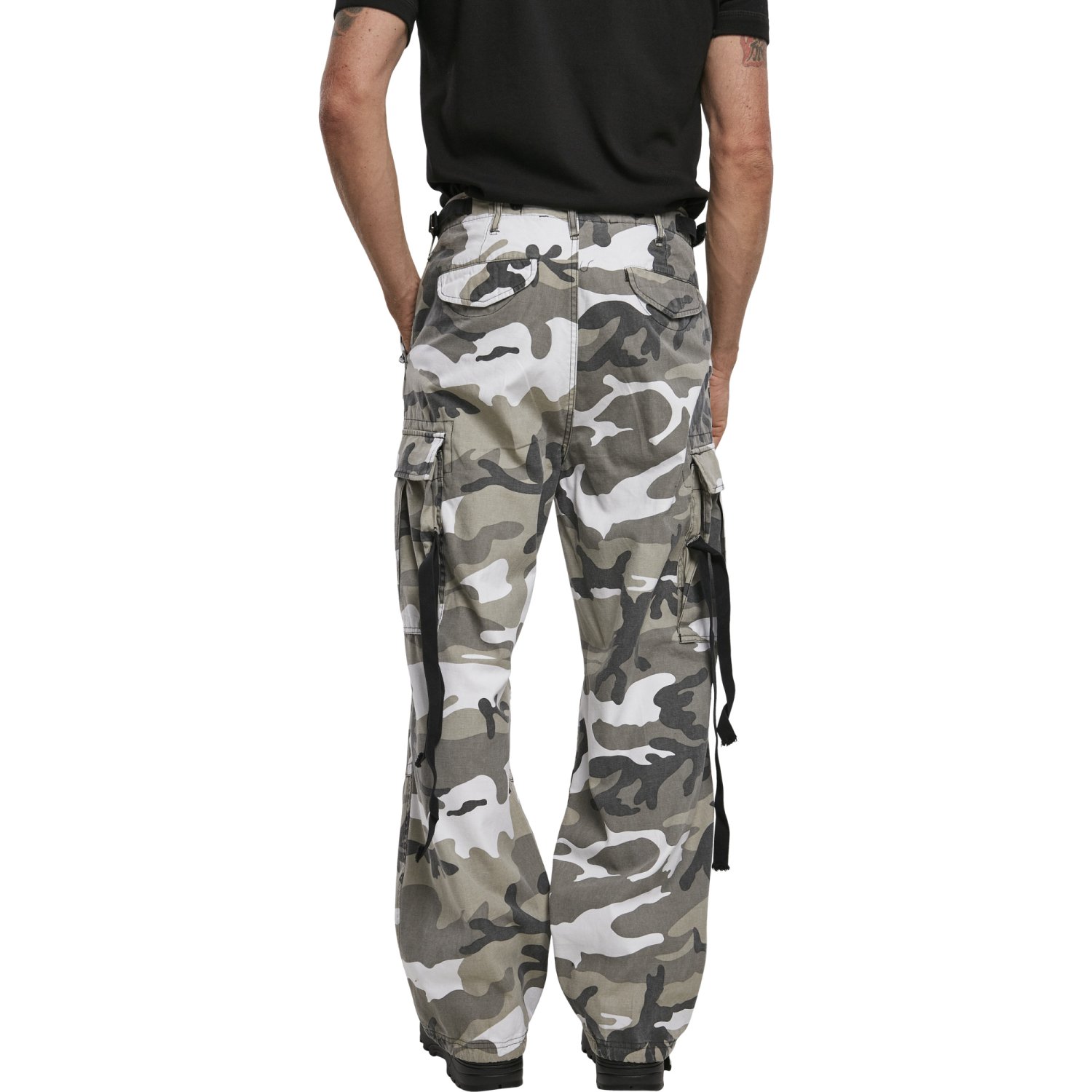 Brandit M65 Vintage Cargo Army Trousers snow camo