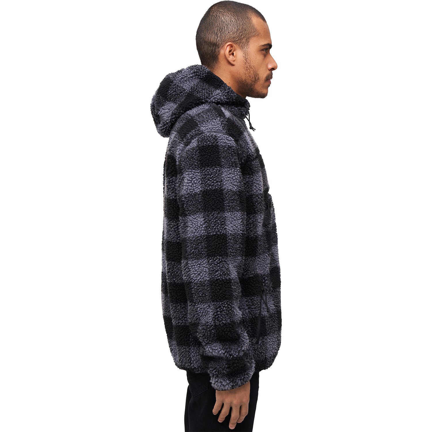 Brandit - Teddyfleece Troyer Worker Sweater noir / gris