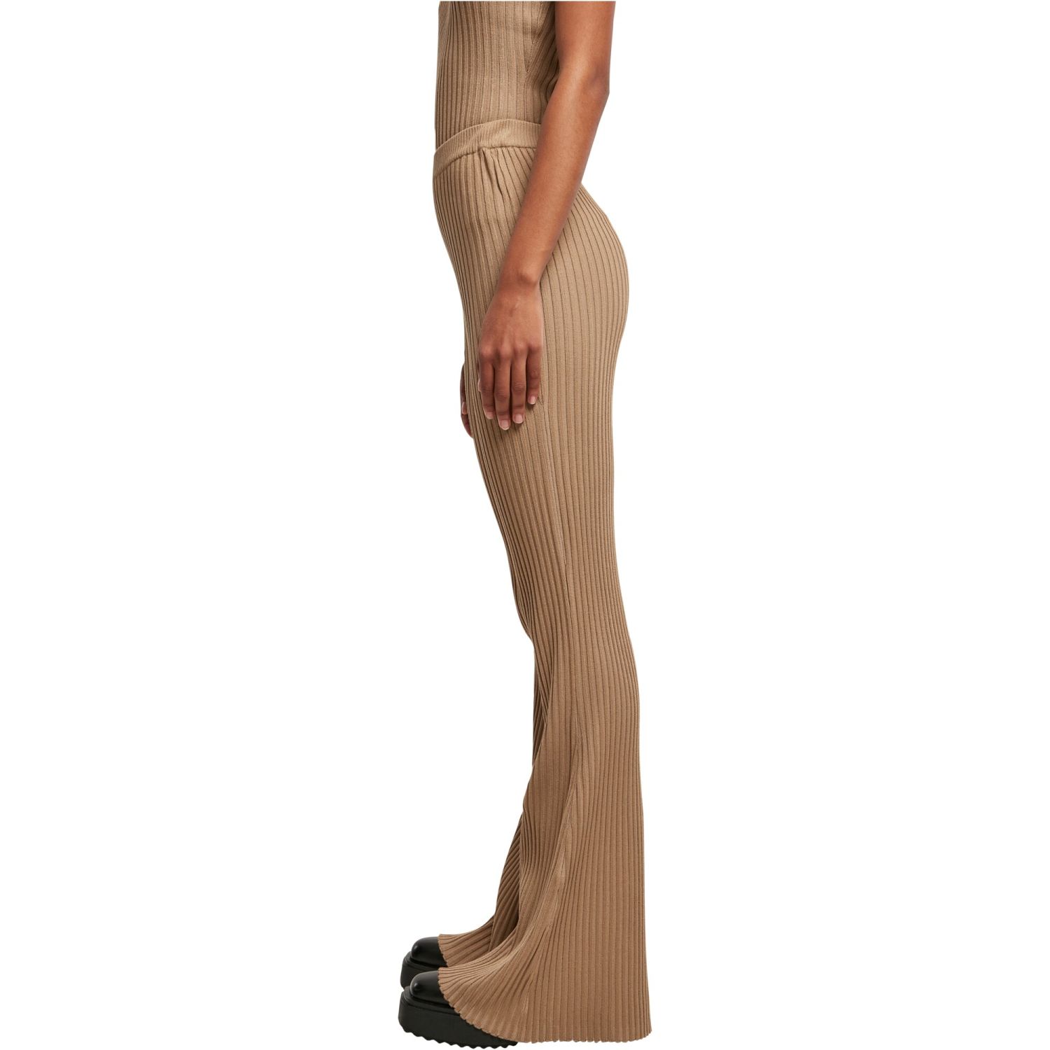 Urban Classics Ladies - Flared Rib Knit Leggings