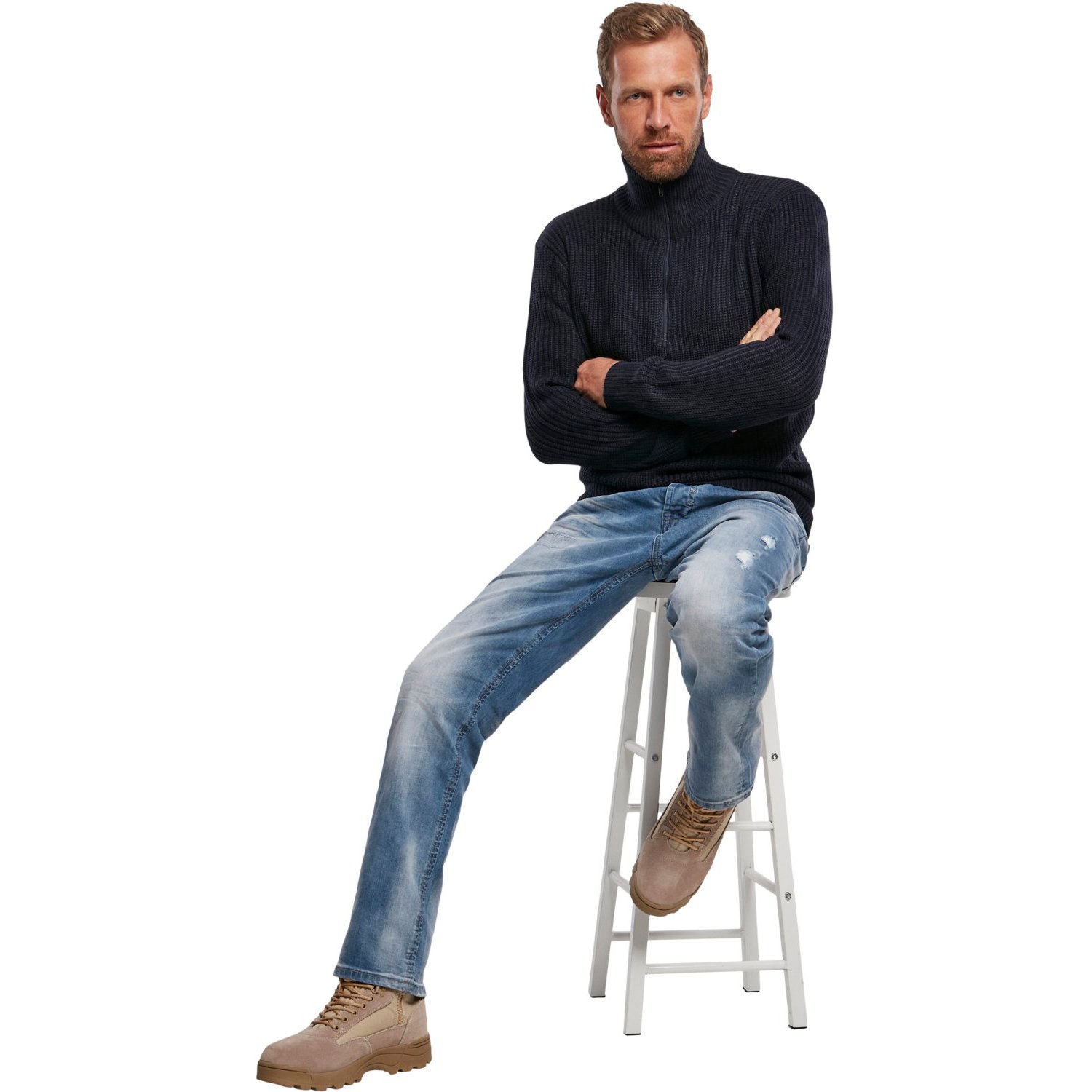Brandit MILITARY Army Marine Troyer Sweater navy
